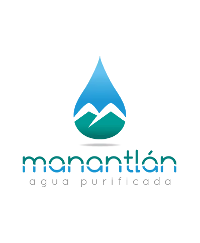 Logo de producto y mockup botella de agua con logo